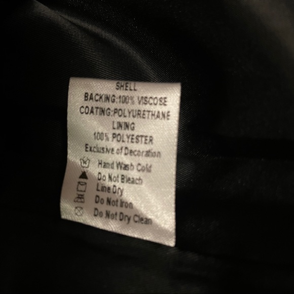 Black Faux Leather Mini Skirt size Medium - Picture 6 of 6